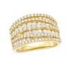 Thumbnail Image 0 of 1.95 CT. T.W. Diamond Layered Overlay Multi-Row Band in 10K Gold
