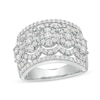 1.45 CT. T.W. Oval Multi-Diamond Edge Wide Band in 10K Gold