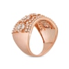 Thumbnail Image 2 of 1.45 CT. T.W. Oval Multi-Diamond Edge Wide Band in 10K Rose Gold