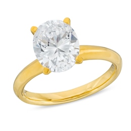 2.00 CT. Oval Certified Lab-Created Diamond Solitaire Engagement Ring in 14K Gold (F/VS2)