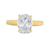Thumbnail Image 1 of 2.00 CT. Oval Certified Lab-Created Diamond Solitaire Engagement Ring in 14K Gold (F/VS2)