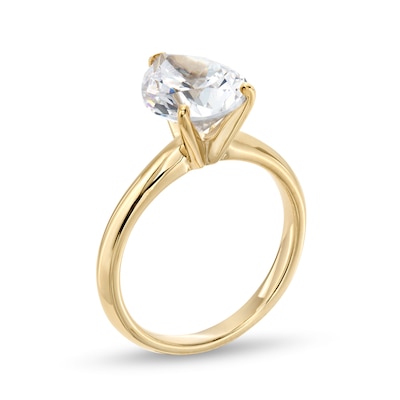 2.00 CT. Pear-Shaped Certified Lab-Created Diamond Solitaire Engagement Ring in 14K Gold (F/SI2)