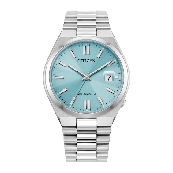 Men's Citizen Tsuyosa Collection Automatic Watch with Sky Blue Sunray Dial (Model: NJ0151-53M)