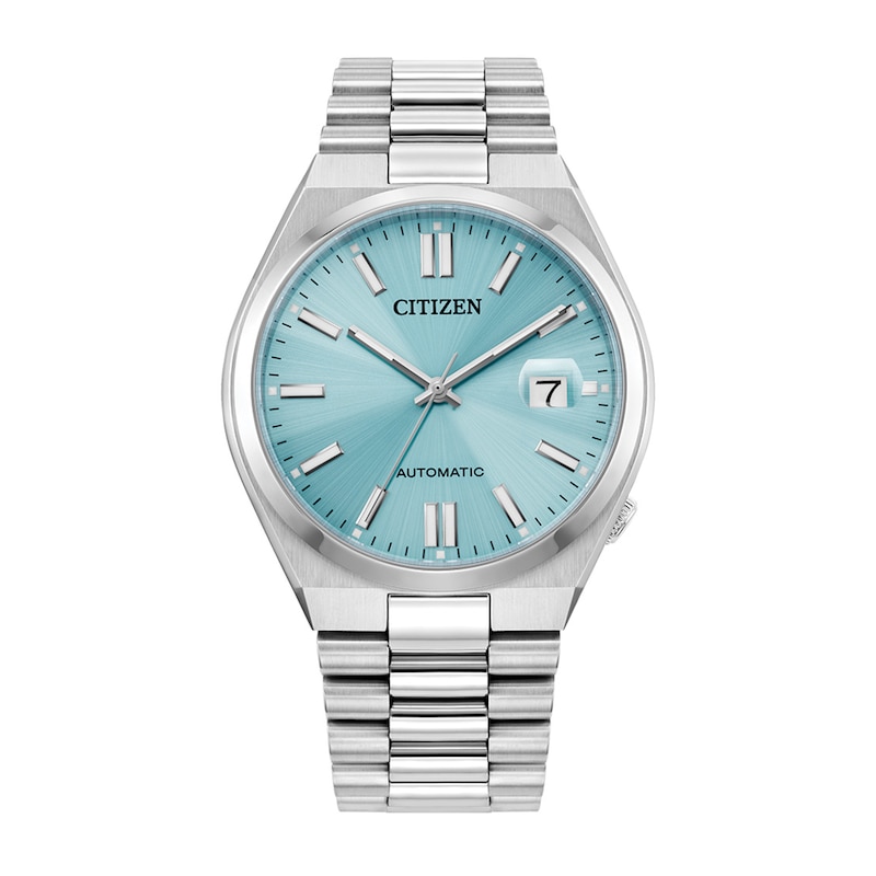 Men's Citizen Tsuyosa Collection Automatic Watch with Sky Blue Sunray Dial (Model: NJ0151-53M)|Peoples Jewellers