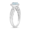 Thumbnail Image 1 of Collector's Edition Enchanted Disney Frozen 10th Anniversary Blue Topaz and Diamond Engagement Ring in 14K White Gold