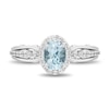 Thumbnail Image 3 of Collector's Edition Enchanted Disney Frozen 10th Anniversary Blue Topaz and Diamond Engagement Ring in 14K White Gold