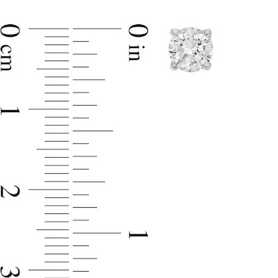 CT. T.W. Diamond Solitaire Stud Earrings in 10K White Gold (J/I3
