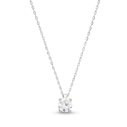 0.50 CT. Diamond Solitaire Pendant in 10K White Gold (J/I3)