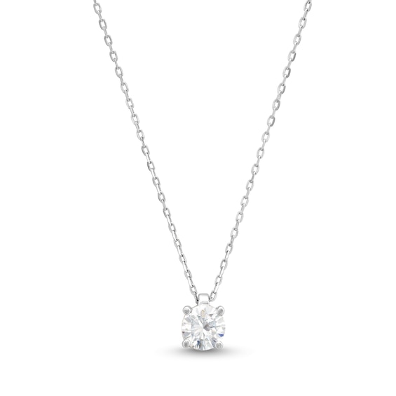 CT. Diamond Solitaire Pendant in 10K White Gold (J/I3