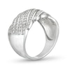 Thumbnail Image 2 of 0.69 CT. T.W. Diamond Linear Multi-Row Rolling Wave Ring in 10K White Gold