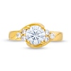 Thumbnail Image 3 of 1.50 CT. T.W. Certified Lab-Created Diamond Tri-Sides Bypass Engagement Ring in 14K Gold (F/SI2)