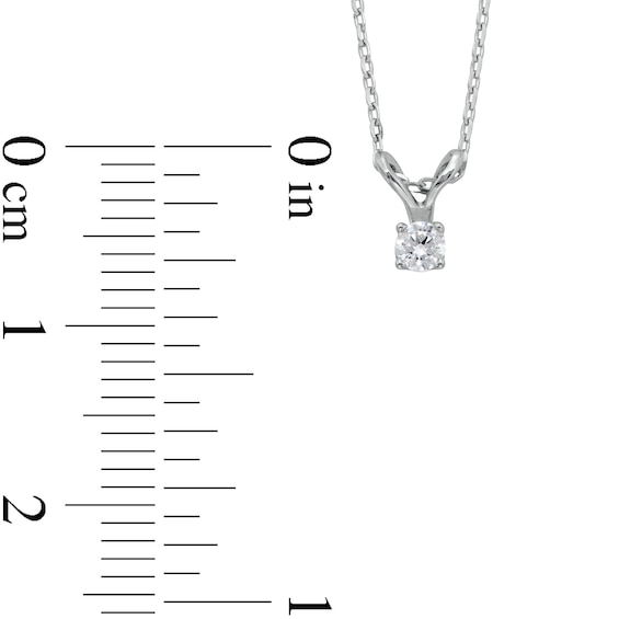 0.10 CT. Certified Lab-Created Diamond Solitaire Pendant in Sterling Silver (I/SI2)