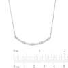 Thumbnail Image 3 of 0.50 CT. T.W. Certified Lab-Created Diamond Station Curved Bar Necklace in 10K White Gold (F/SI2)