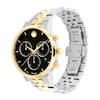 Men's Movado Museum® Classic Two-Tone PVD Chronograph Watch with Black Dial and Date Window (Model: 0607777)