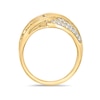Thumbnail Image 2 of 1.50 CT. T.W. Diamond Wavy Multi-Row Ring in 10K Gold