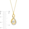 Thumbnail Image 3 of 0.25 CT. T.W. Diamond Swirl Infinity Symbol Pendant in 10K Gold