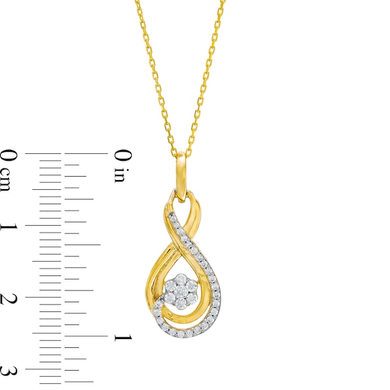 0.25 CT. T.W. Diamond Swirl Infinity Symbol Pendant in 10K Gold