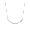 0.25 CT. T.W. Diamond Collar Curved Bar Necklace in 10K White Gold