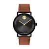 Thumbnail Image 0 of Men's Movado Bold® Evolution Black IP Brown Strap Watch with Textured Tonal Black Dial (Model: 3601083)
