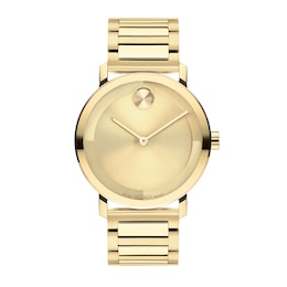Men's Movado Bold® Evolution Gold-Tone IP Watch with Textured Tonal Gold-Tone Dial (Model: 3601095)