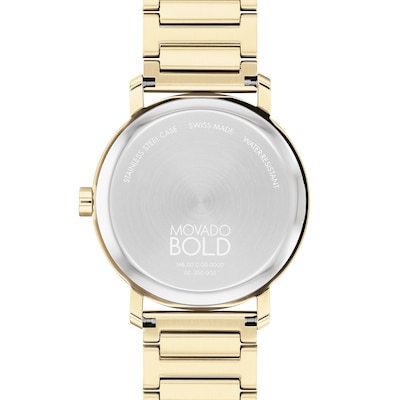 Men's Movado Bold® Evolution Gold-Tone IP Watch with Textured Tonal Gold-Tone Dial (Model: 3601095)