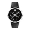 Thumbnail Image 0 of Men's Movado Museum® Classic Black Strap Chronograph Watch with Black Dial and Date Window (Model: 0607778)