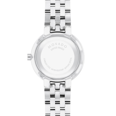 Ladies' Movado Museum® Classic 0.26 CT. T.W. Diamond Watch with Black Dial (Model: 0607814)