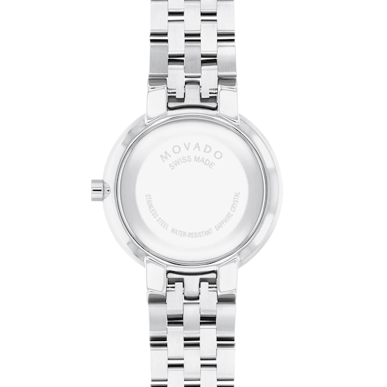 Ladies' Movado Museum® Classic 0.26 CT. T.W. Diamond Watch with Black Dial (Model: 0607814)