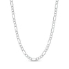 Men's Diamond-Cut 3.3mm Figaro Chain Necklace in Hollow 10K White Gold - 22"