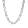 Thumbnail Image 0 of Men's 7.6mm Cuban Curb Chain Necklace in Hollow 14K White Gold - 22"