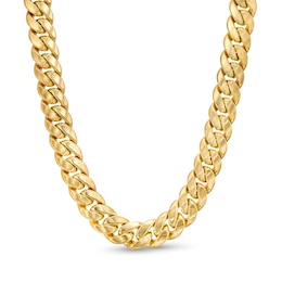 Men's 9.3mm Cuban Curb Chain Necklace in Hollow 10K Gold - 24&quot;