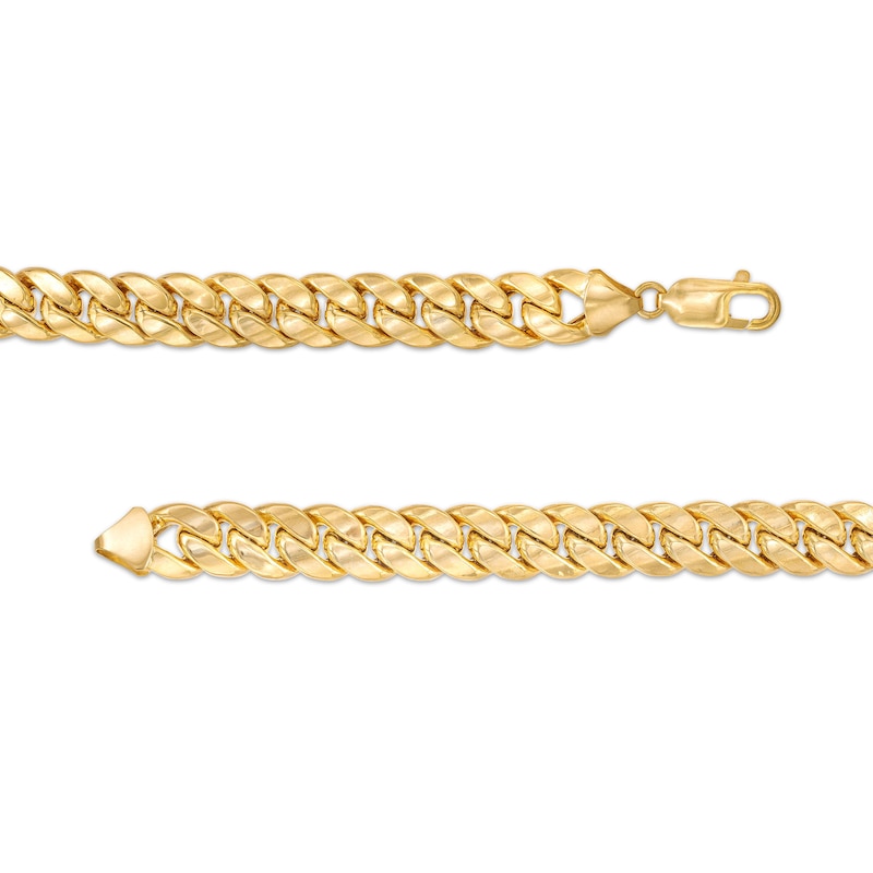 Men's 9.3mm Cuban Curb Chain Necklace in Hollow 10K Gold - 24"|Peoples Jewellers