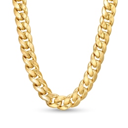 Men's 11.3mm Cuban Curb Chain Necklace in Hollow 10K Gold - 24&quot;