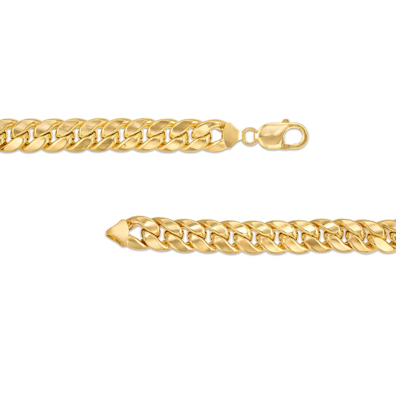 Men's 11.3mm Cuban Curb Chain Necklace in Hollow 10K Gold - 24"|Peoples Jewellers