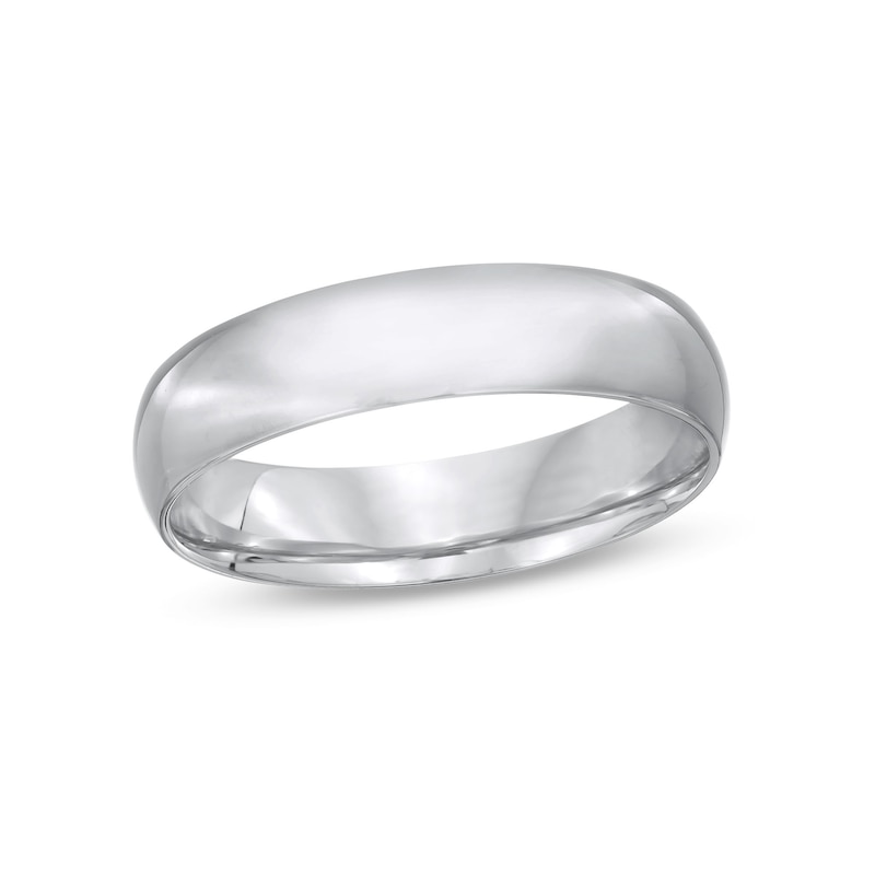 Men's Engravable 5.0mm Comfort-Fit Band in Sterling Silver (1 Line)|Peoples Jewellers