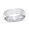 Men's Engravable 6.0mm Band in Sterling Silver (1 Line)