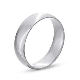 Men's Engravable 6.0mm Band in Sterling Silver (1 Line)