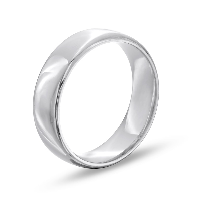 Men's Engravable 6.5mm Euro Comfort-Fit Band in Sterling Silver (1 Line)|Peoples Jewellers