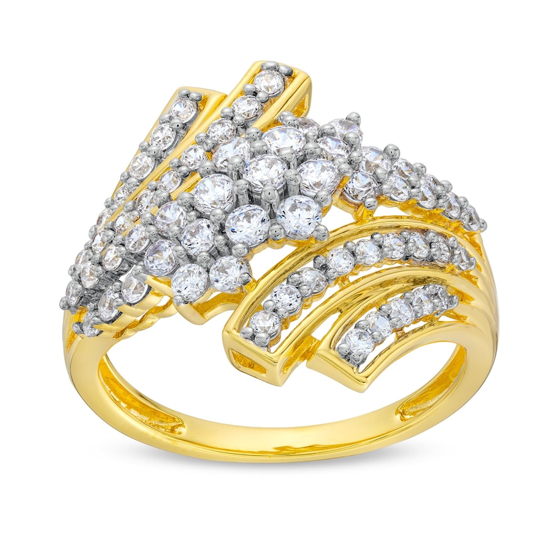 1.00 CT. T.W. Diamond Bypass Ring in 10K Gold|Peoples Jewellers