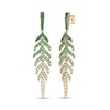 Le Vian® Mint Julep Quartz™, Green Apple Peridot™ and Shade Of Tsavorite Leaf Drop Earrings in 14K Honey Gold™