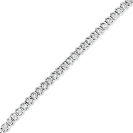 Men's 1.00 CT. T.W. Diamond Miracle Tennis Bracelet in 10K White Gold