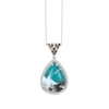 Le Vian® Pear-Shaped Peacock Aquaprase™, Chocolate Quartz™ and Vanilla Topaz™ Frame Pendant in 14K Vanilla Gold™