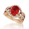 Le Vian Couture® Oval Neon Tangerine Fire Opal® and 0.50 CT. T.W. Vanilla Diamonds™ Ring in 18K Strawberry Gold™