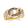 Thumbnail Image 0 of Le Vian® 0.50 CT. T.W. Chocolate Diamond® and Nude Diamond™ Chain Link Ring in 14K Honey Gold™