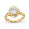 1.50 CT. T.W. Oval Certified Lab-Created Diamond Frame Engagement Ring in 18K Gold (F/VS2)