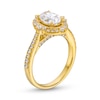 Thumbnail Image 2 of 1.50 CT. T.W. Oval Certified Lab-Created Diamond Frame Engagement Ring in 18K Gold (F/VS2)