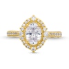 1.50 CT. T.W. Oval Certified Lab-Created Diamond Frame Engagement Ring in 18K Gold (F/VS2)