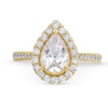 2.25 CT. T.W. Pear-Shaped Certified Lab-Created Diamond Frame Engagement Ring in 18K Gold (F/VS2)