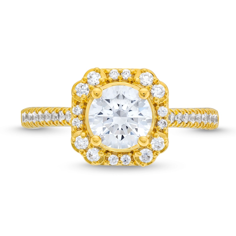 1.50 CT. T.W. Certified Lab-Created Diamond Art Deco Frame Engagement Ring in 18K Gold (F/VS2)|Peoples Jewellers