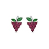 Thumbnail Image 1 of Lab-Created Ruby and Lab-Created Emerald Grapes Stud Earrings in Sterling Silver